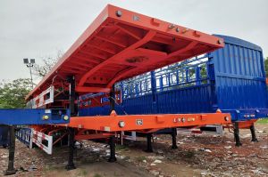 Moóc sàn 48feet Fushi 15m lốp 12 có săm